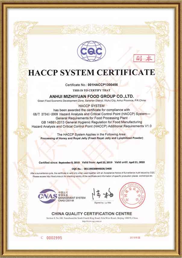 HACCP Certificate