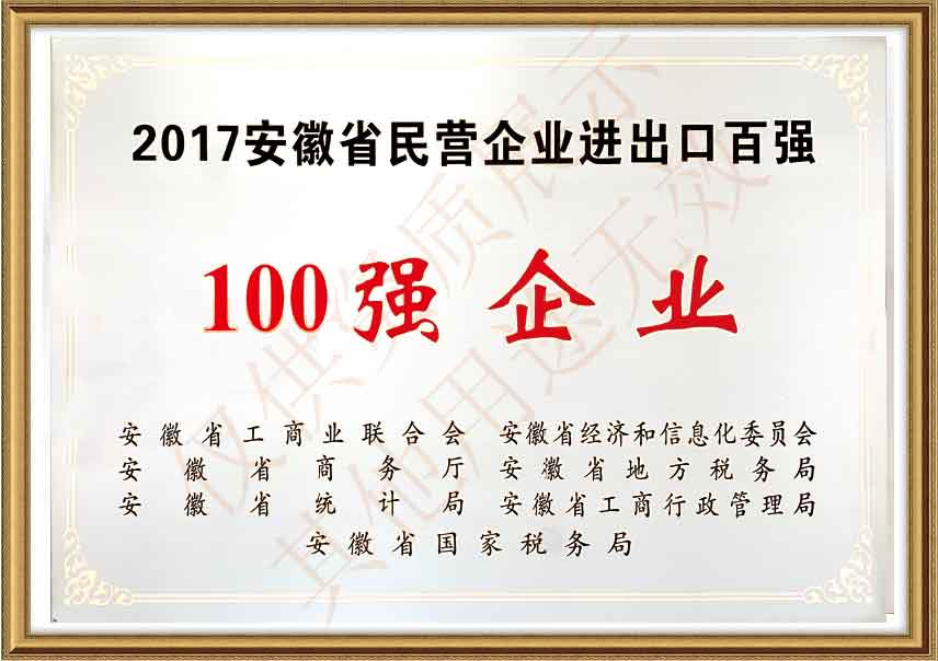Top 100 Private Enterprise in Anhui